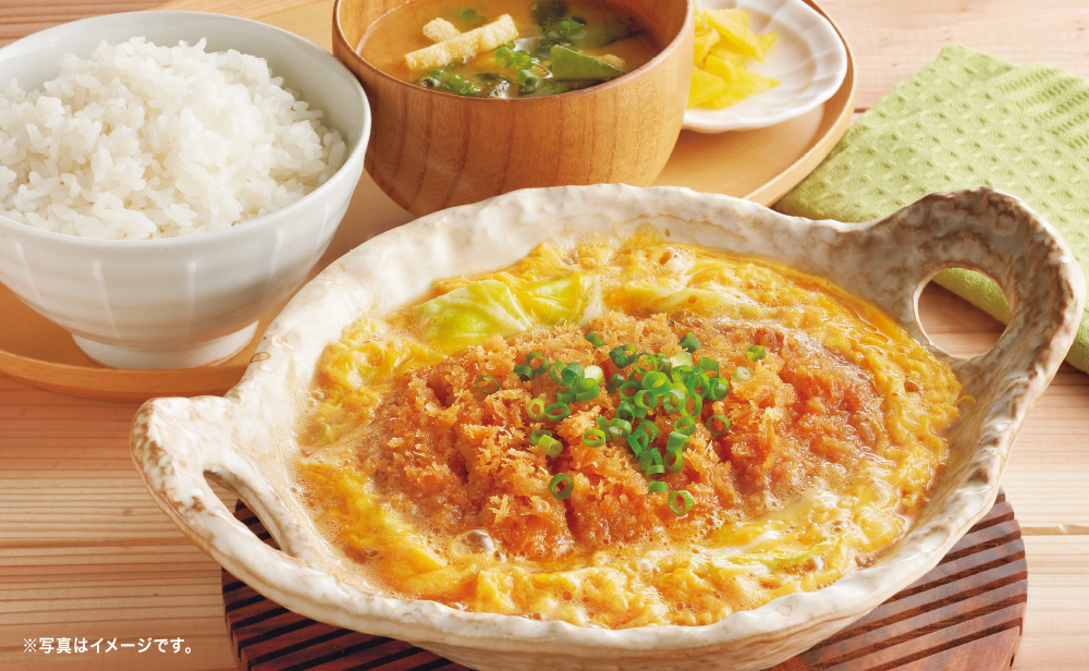 出汁香るロースかつとじ定食