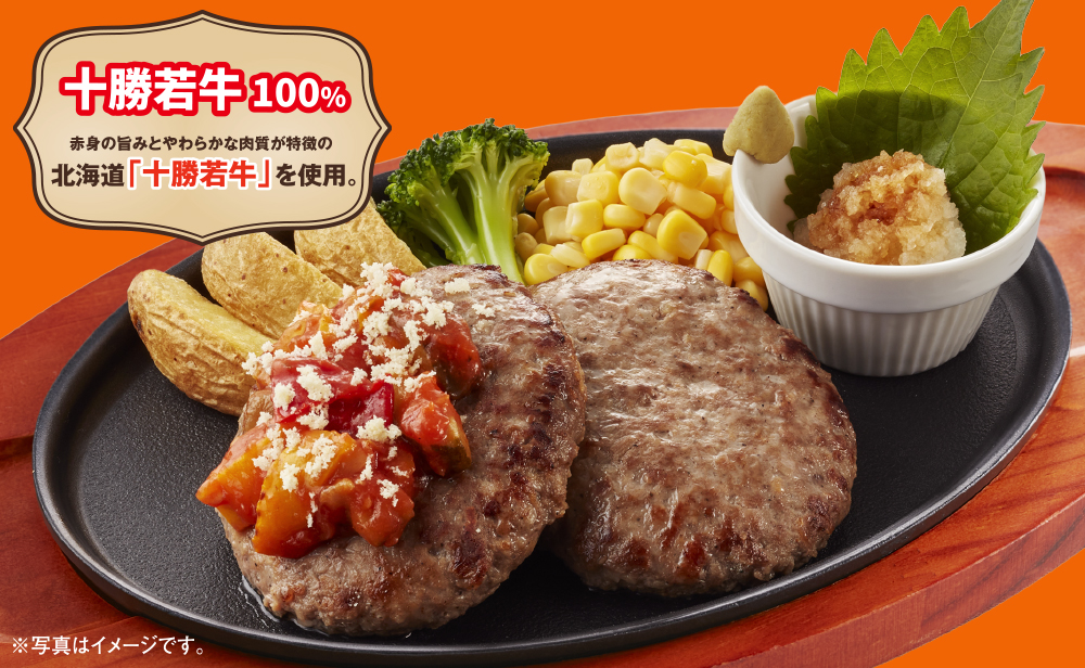 十勝若牛100%ダブルハンバーグ