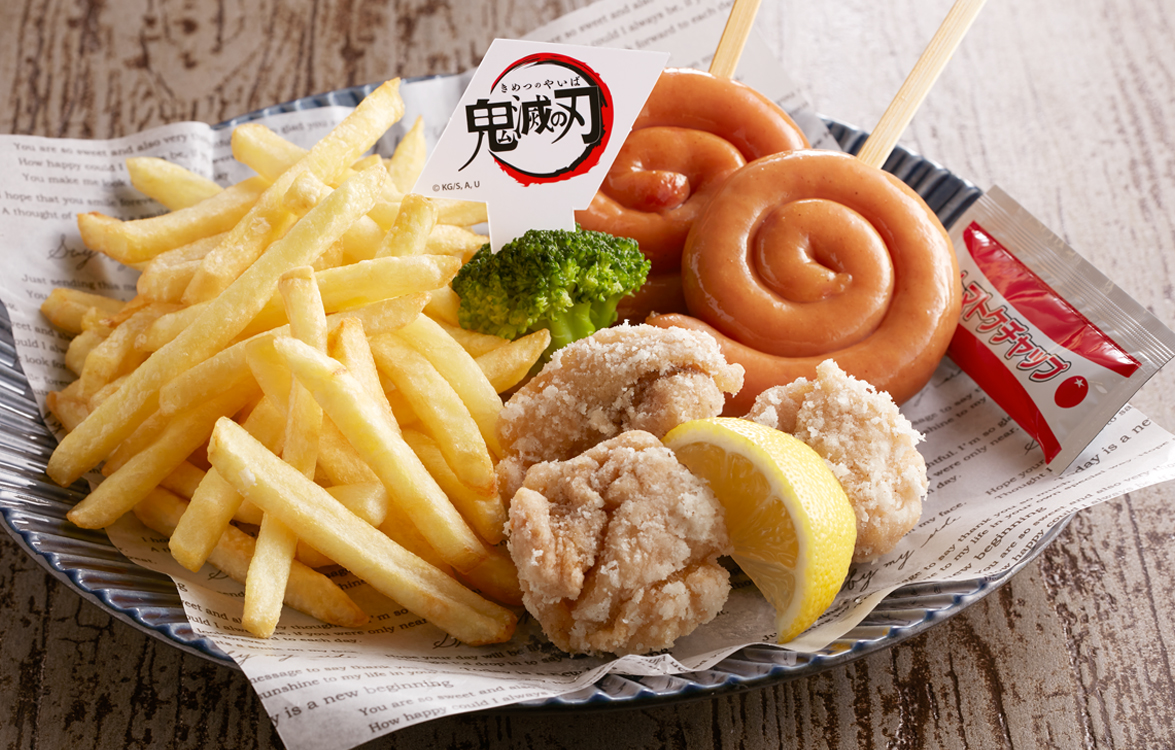 2026年7月14日（火）15時販売開始！「猗窩座（あかざ）の破壊殺・乱式三種盛りプレート」
