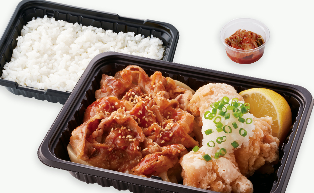 牛焼肉とおろし唐揚げ弁当