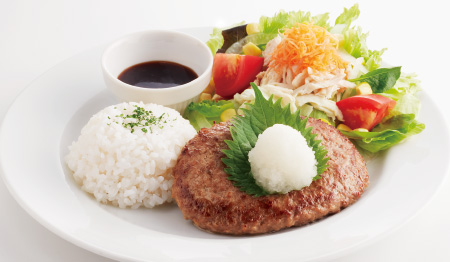 和風ハンバーグ＆蒸し鶏サラダ
